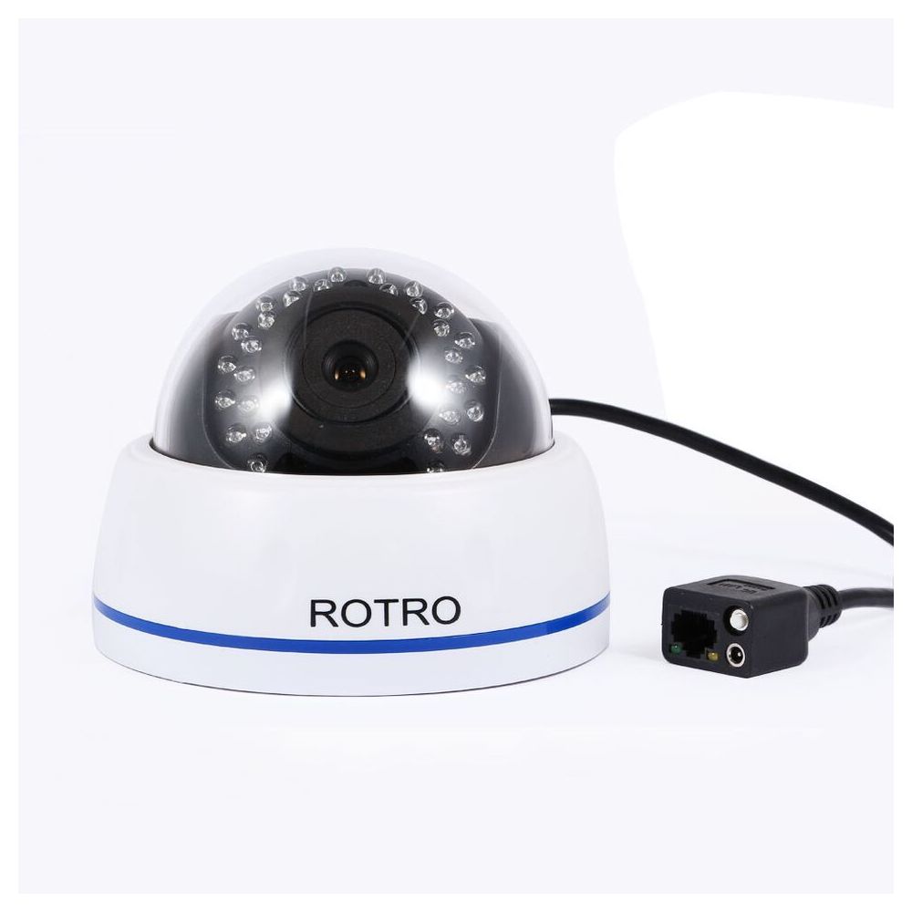 Rotro - Caméra IP Rotro C7 d'intérieure compatible Wifi HD 720P avec fonction enregistrement sur carte SD- vision nocturne - Caméra de surveillance connectée