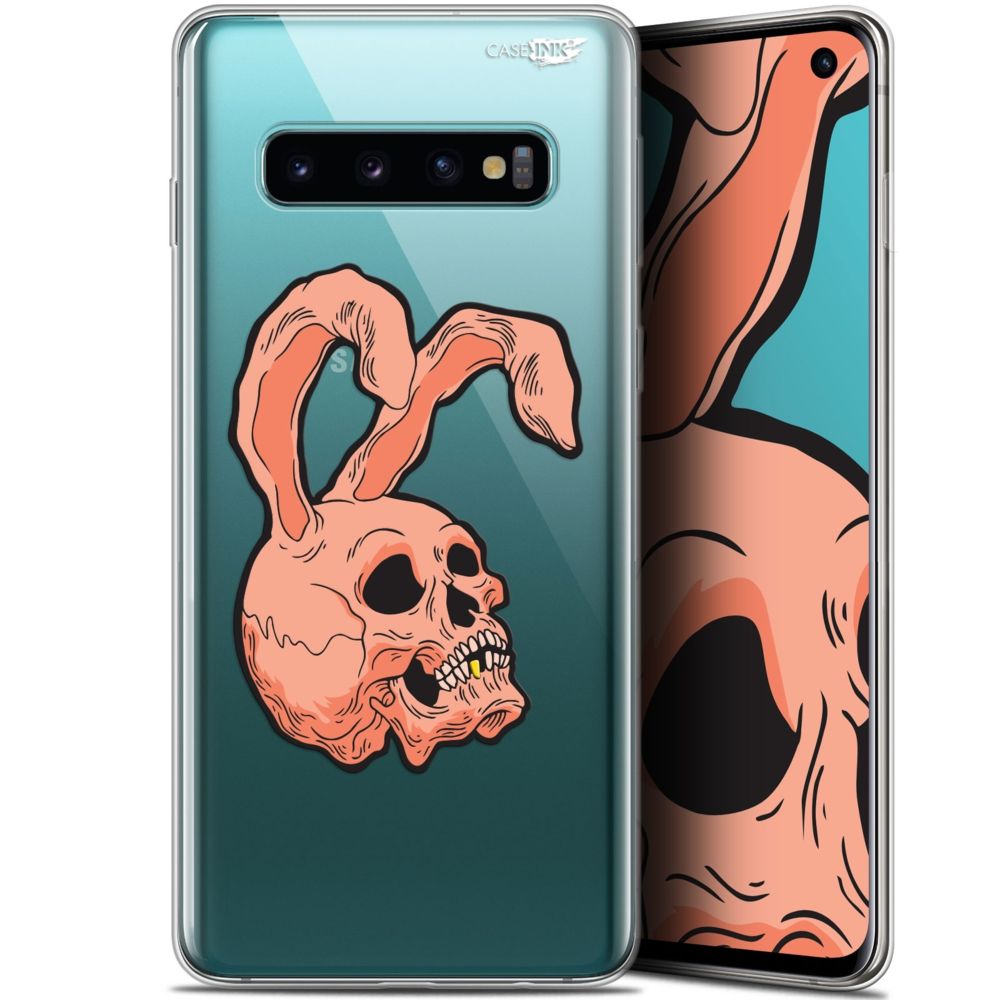 Caseink - Coque arrière Samsung Galaxy S10 (6.1 ) Gel HD [ Nouvelle Collection - Souple - Antichoc - Imprimé en France] Rabbit Skull - Coque, étui smartphone