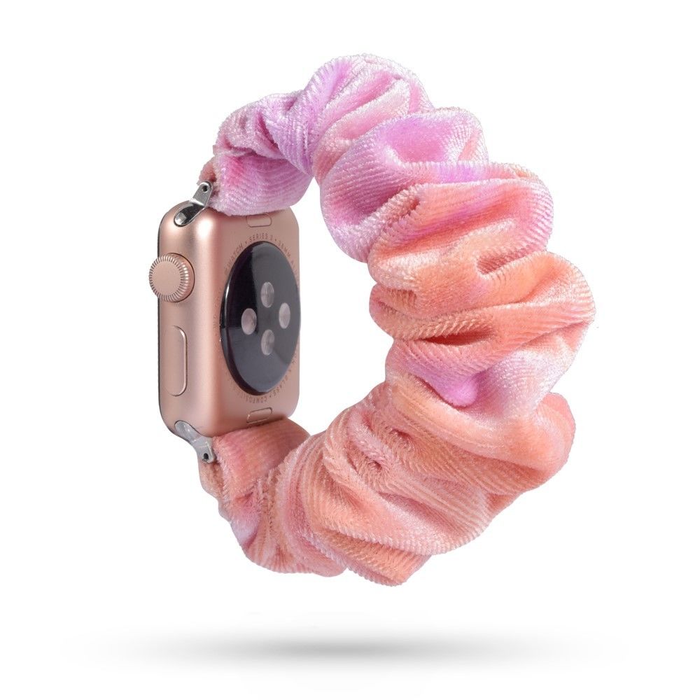 Generic - Bracelet en PU sangle de banque de tissu d'impression style R pour votre Apple Watch Series 5/4 44mm/Series 3/2/1 42mm - Accessoires bracelet connecté