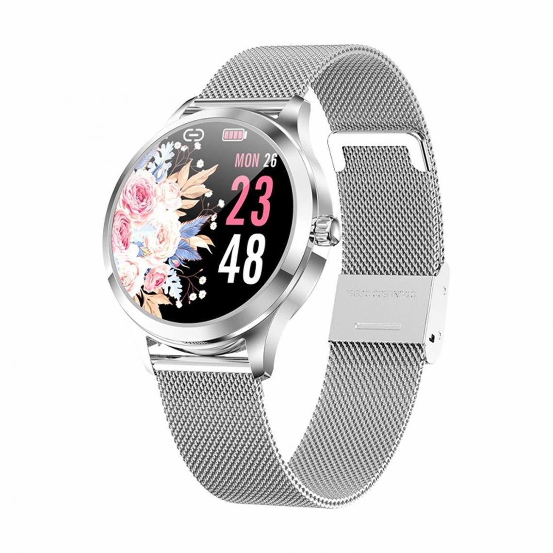 Chronotech Montres - Chronus Fashion Ladies Smart Watches, Waterproof Smart Watches, Multiple Modes, Bluetooth Message Push, Exquisite Gifts for Ladies(silver) - Montre connectée