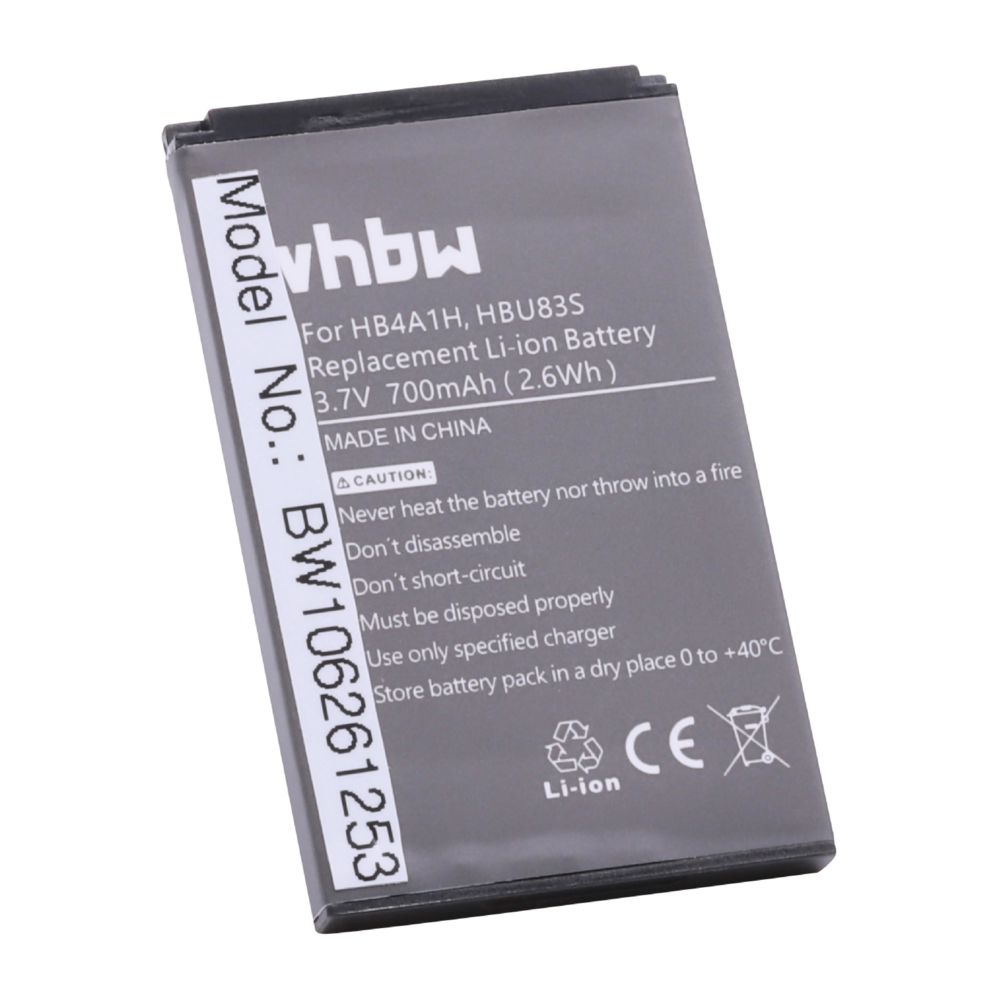 Vhbw - vhbw Li-Ion batterie 700mAh (3.7V) pour téléphone portable mobil smartphone Huawei U2801, U2801-5, V715, V716, V839 - Batterie téléphone