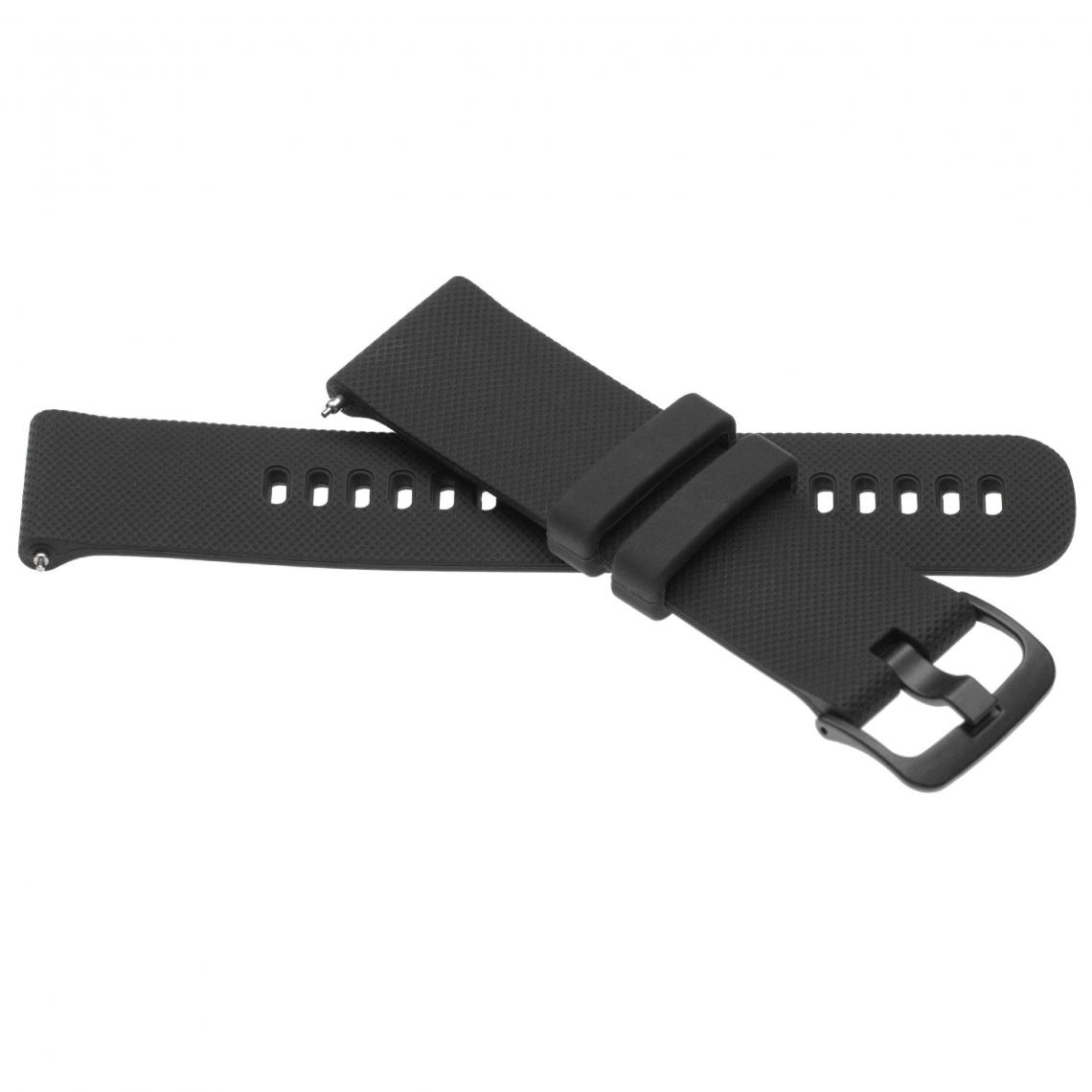 Vhbw - vhbw bracelet compatible avec Garmin Vivoactive 4 montre connectée - 12,1 + 9,2 cm silicone noir - Accessoires montres connectées