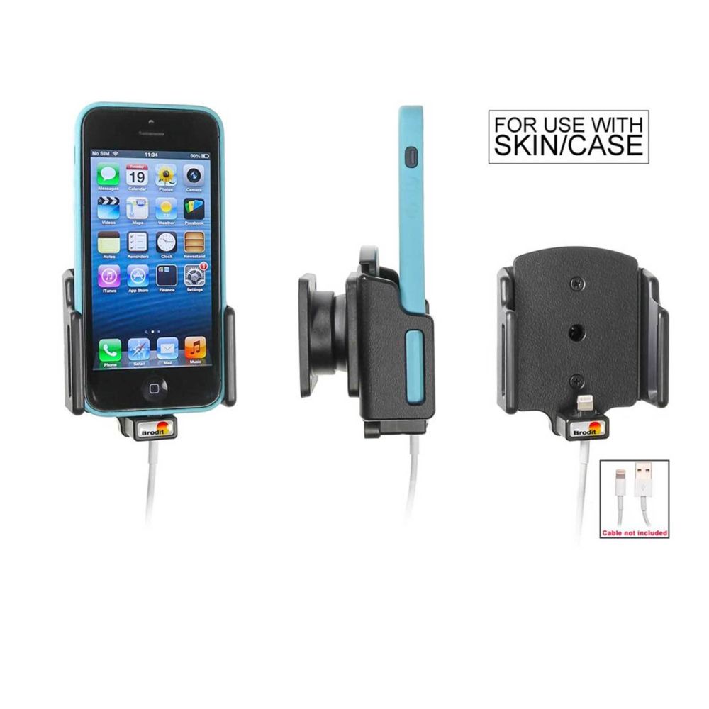 Brodit - Support Voiture Passive Brodit Iphone 5 5S Se Mit Apple-Case (Lighting To Usb) - Autres accessoires smartphone