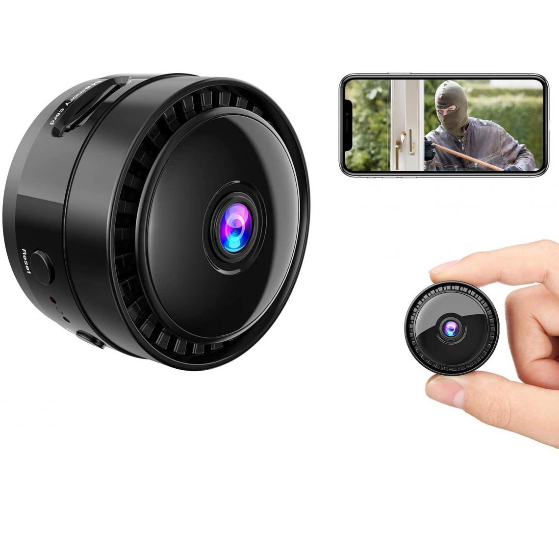 Chrono - Mini caméra, caméra WiFi 1080P HD petite caméra de surveillance de sécurité à domicile sans fil portable, petite caméra cachée avec vision nocturne, enregistreur vidéo compact intérieur / extérieur - Autres accessoires smartphone