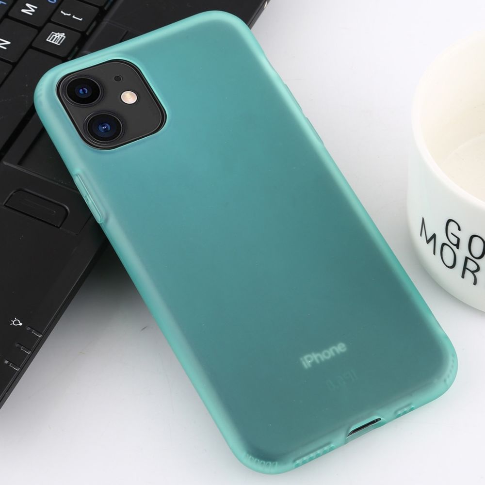 Wewoo - Coque Souple Pour iPhone 11 étui de protection en latex liquide antichoc vert menthe - Coque, étui smartphone