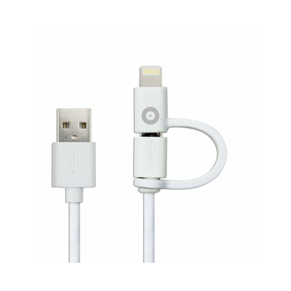 Muvit - Muvit cable dual plug micro usb et lightning 2.1a blanc - Autres accessoires smartphone