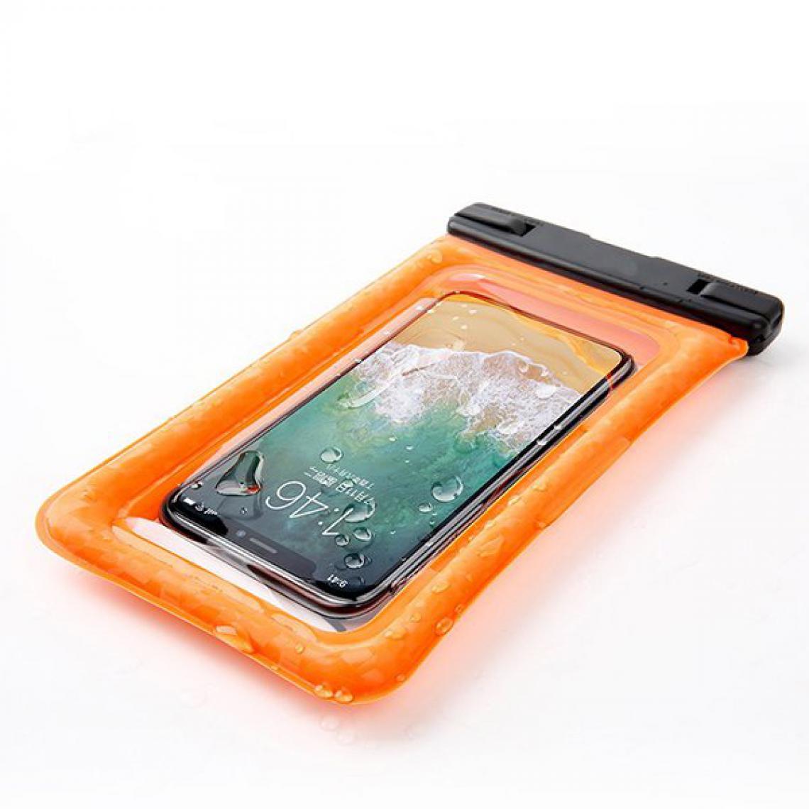 Phonecare - Coque flottante WaterprofFloating IPX8 - 6 "(Hauteur: 210 mm x Longueur: 110 mm) pour iPhone - Orange - Coque, étui smartphone