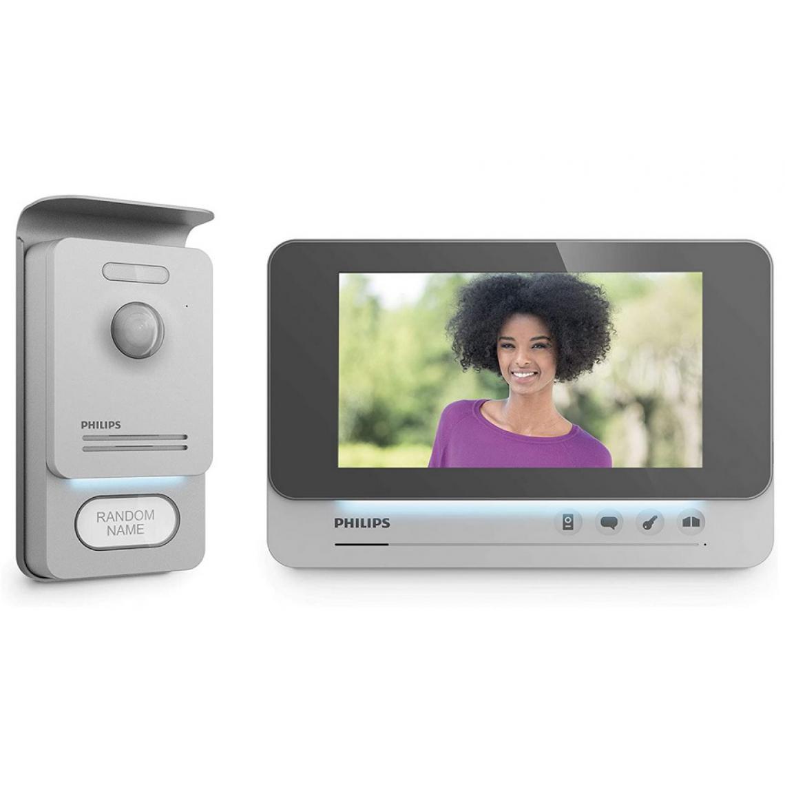 Avidsen - Philips - Visiophone écran 7" 2 fils WelcomeEye Comfort Pro - Sonnette et visiophone connecté