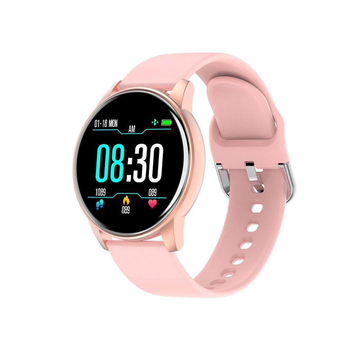 Chronotech Montres - Smart Watch Band Tracker Watch Smart Wristwatch Zl01 Smart Sport Bracelet Activity Tracker Heart Rate (Rose) - Montre connectée