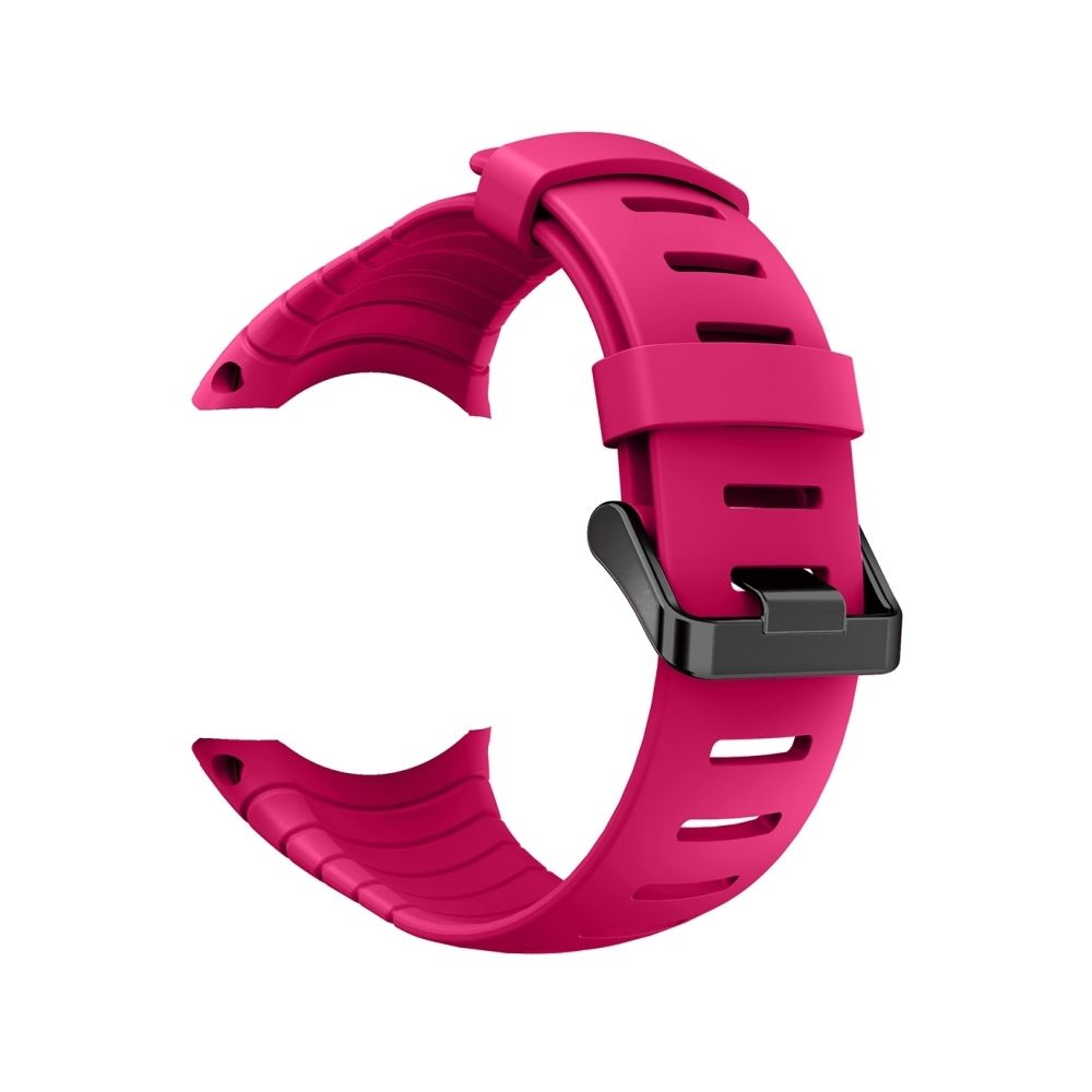 Wewoo - Bracelet Magenta pour Sunnto Core Series Boucles Carré Silicone TPU Boucle D'acier - Bracelet connecté