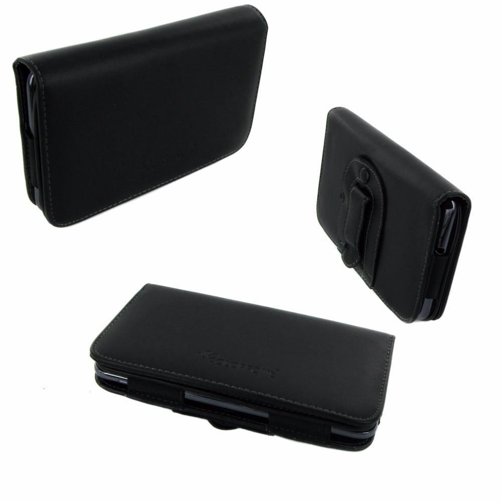 Inexstart - Etui Horizontal Noir Ceinture avec Clip de Sécurité pour Apple iPhone 5C - Support téléphone pour voiture