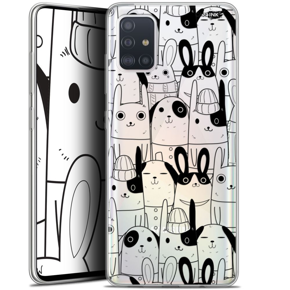 Caseink - Coque arrière Samsung Galaxy A51 (A515) (6.5 ) Gel HD [ Nouvelle Collection - Souple - Antichoc - Imprimé en France] Lapin Noir - Coque, étui smartphone