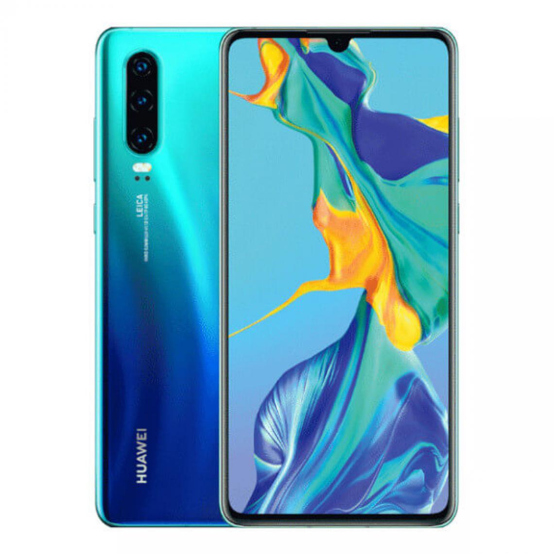 Huawei - Huawei P30 6Go/128Go Bleu (Aurora Blue) Single SIM - Smartphone Android