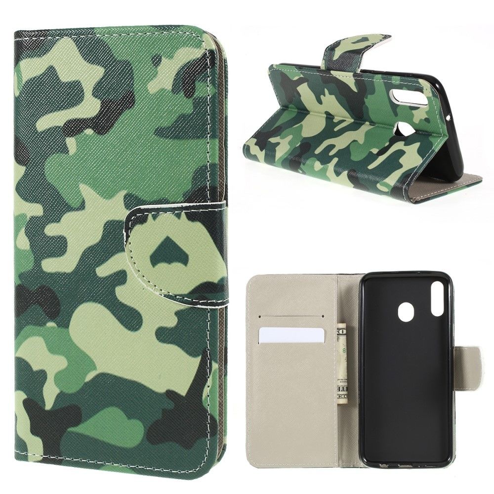 marque generique - Etui en PU camouflage pour votre Samsung Galaxy M20 - Coque, étui smartphone