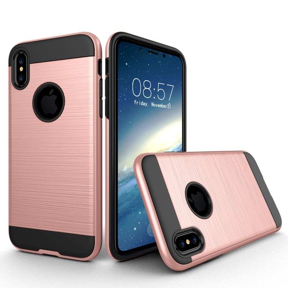 Kabiloo - Coque hybride iPhone X renforcée coloris rose gold - Coque, étui smartphone