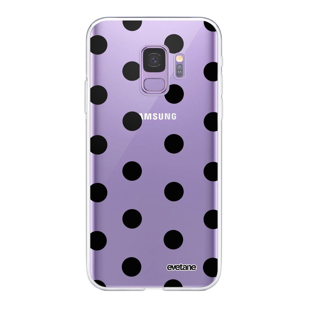 Evetane - Coque Samsung Galaxy S9 360 intégrale transparente Pois Noir Ecriture Tendance Design Evetane. - Coque, étui smartphone