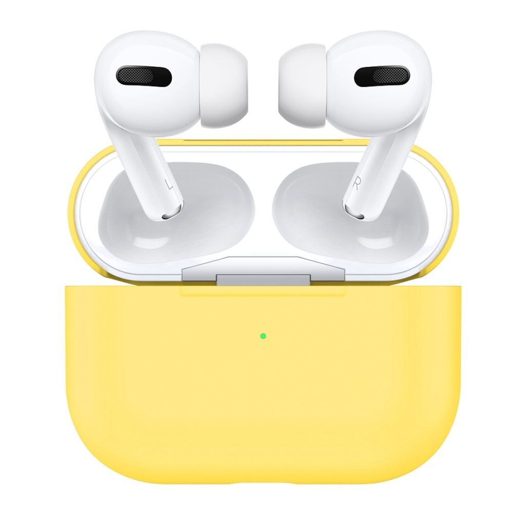 marque generique - Coque en silicone led visible jaune pour votre Apple AirPods Pro - Coque, étui smartphone