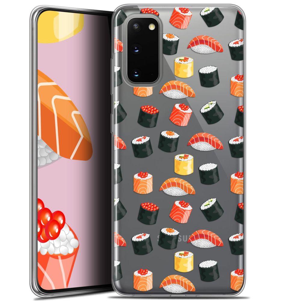 Caseink - Coque Pour Samsung Galaxy S20 (6.2 ) [Gel HD Collection Foodie Design Sushi - Souple - Ultra Fin - Imprimé en France] - Coque, étui smartphone