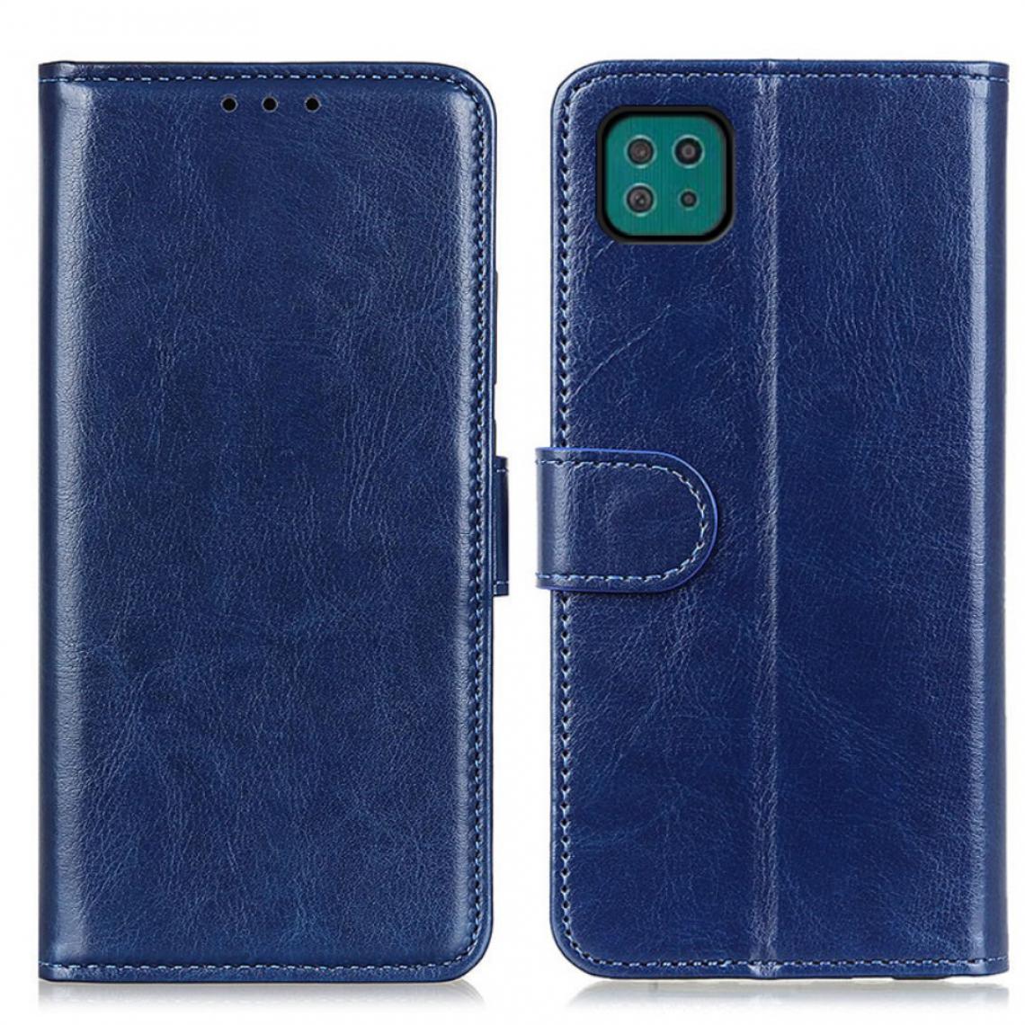 Other - Etui en PU Texture de cheval fou avec support bleu pour Samsung Galaxy A22 5G (EU Version) - Coque, étui smartphone
