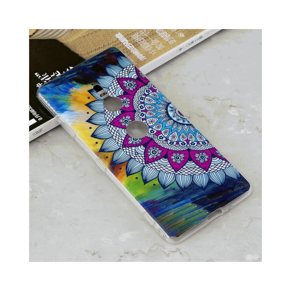 Wewoo - Coque Étui de protection en TPU antichoc lumineux coloré à motif fleurs pour Sony Xperia XZ4 - Coque, étui smartphone