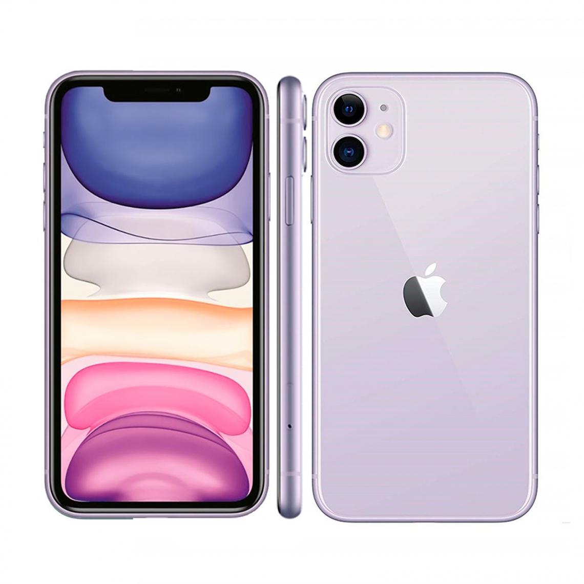 Apple - iPhone 11 64GB, Color Purpura, Batería 3110mAh - iPhone