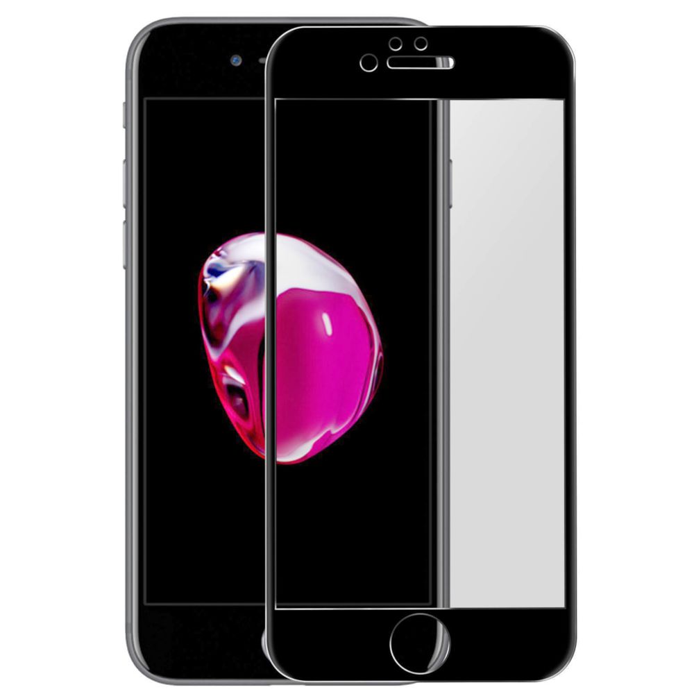 Avizar - Film Écran iPhone SE 2020/7/8 Verre Trempé 9H Biseauté Transparent Bord noir - Protection écran smartphone