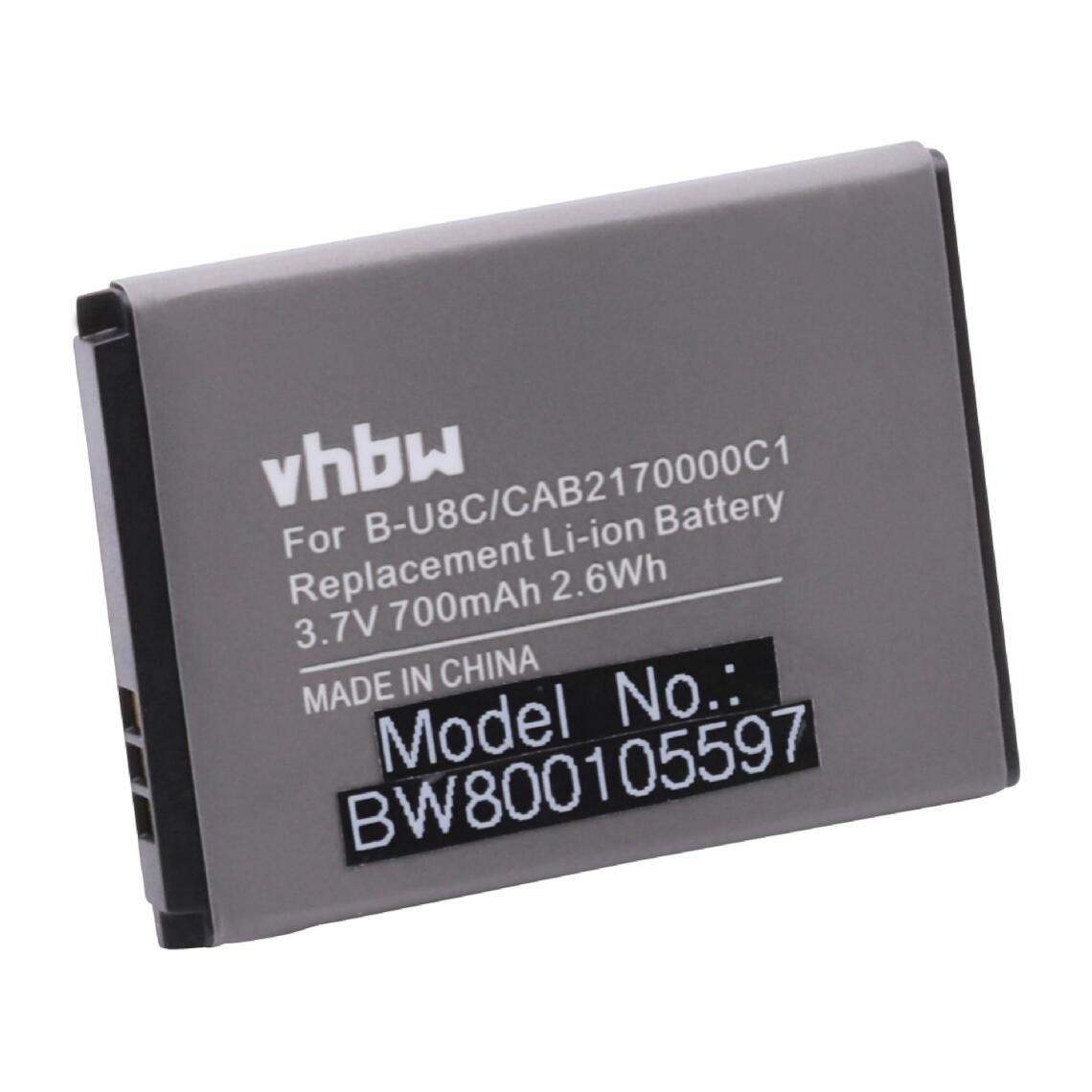 Vhbw - vhbw batterie compatible avec Alcatel One Touch OT-508A, OT-565, OT-600, OT-S320, OT-S521A smartphone (700mAh, 3,7V, Li-Ion) - Batterie téléphone