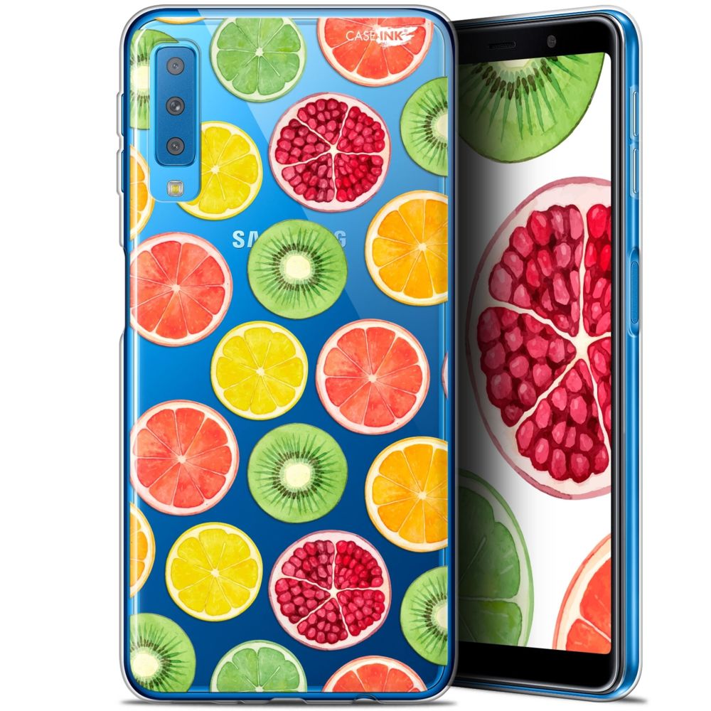 Caseink - Coque arrière Samsung Galaxy A7 2018 (A750) (6 ) Gel HD [ Nouvelle Collection - Souple - Antichoc - Imprimé en France] Fruity Fresh - Coque, étui smartphone