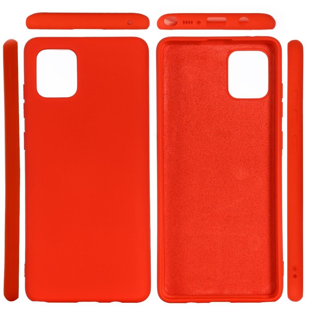 Generic - Coque en silicone liquide antichoc rouge pour votre Samsung Galaxy A81/Note 10 Lite - Coque, étui smartphone