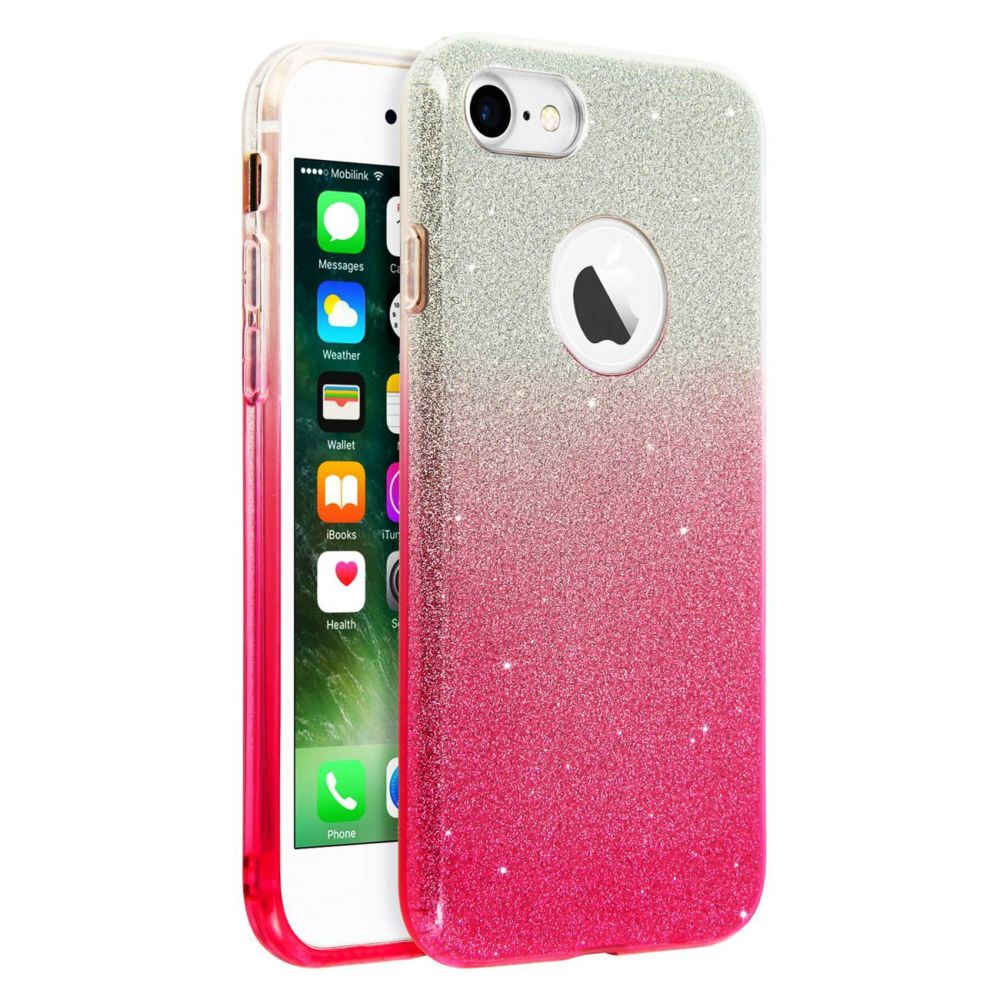 Evetane - Coque souple paillettée rose et argent pour iPhone 6/6S - Coque, étui smartphone