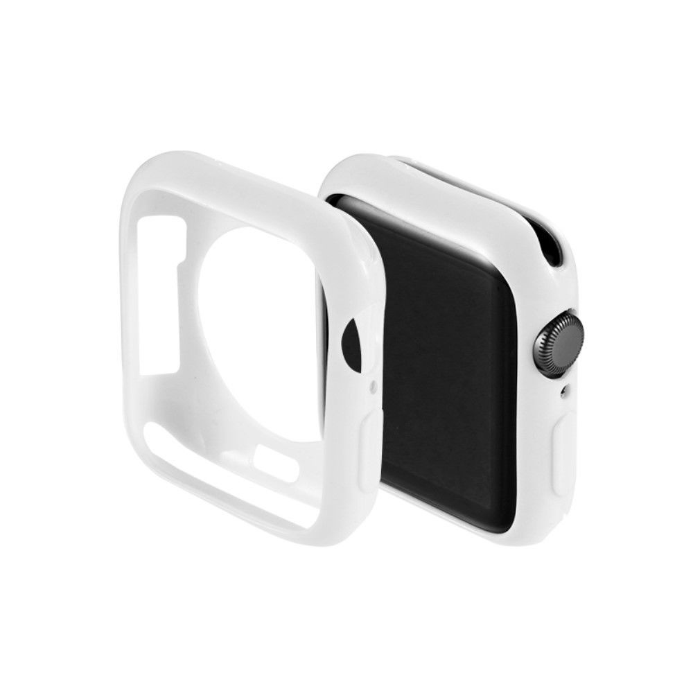 Generic - Coque en silicone blanc pour votre Apple Watch Series 5/4 40mm/Series 3/2/1 38mm - Accessoires bracelet connecté