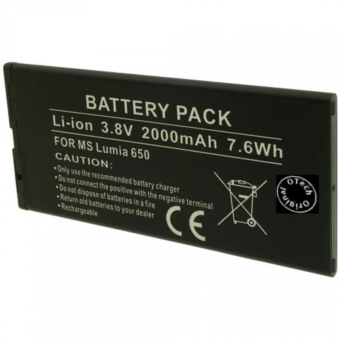 Otech - Batterie compatible pour MICROSOFT LUMIA 650 DUAL SIM - Batterie téléphone