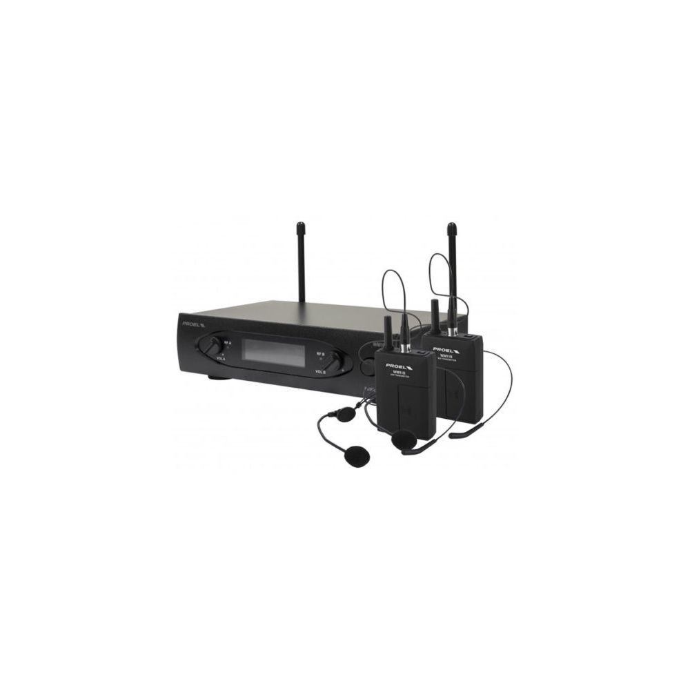 Sans Marque - Proel WM101DH Radiomicrofono UHF bodypack doppio archetto a due canali con uscit - Enceintes monitoring
