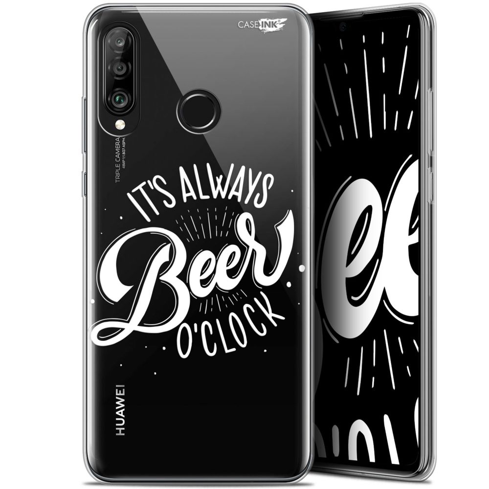 Caseink - Coque arrière Huawei P30 Lite (6.2 ) Gel HD [ Nouvelle Collection - Souple - Antichoc - Imprimé en France] Its Beer O'Clock - Coque, étui smartphone