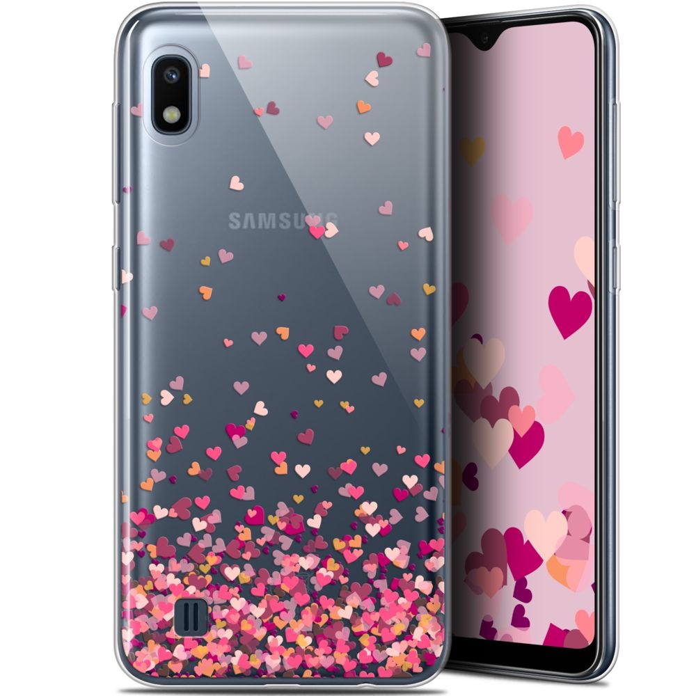 Caseink - Coque Pour Samsung Galaxy A10 (6.2 ) [Gel HD Collection Sweetie Design Heart Flakes - Souple - Ultra Fin - Imprimé en France] - Coque, étui smartphone