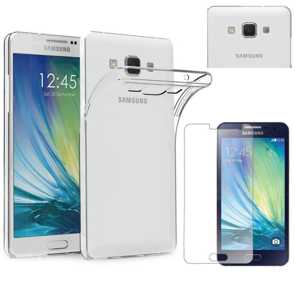 Phonillico - Coque TPU Silicone pour Samsung Galaxy A5 2015 SM-A500 + Verre Trempé Film Protection Ecran [Phonillico®] - Coque, étui smartphone