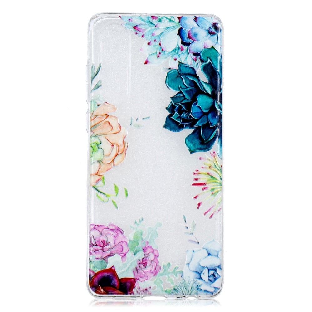 marque generique - Coque en TPU impression de motif fleur fleurie pour votre Huawei P30 - Autres accessoires smartphone