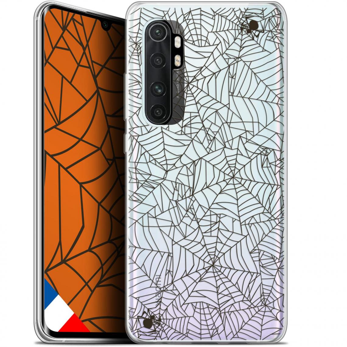 Caseink - Coque Pour Xiaomi Mi Note 10 LITE (6.4 ) [Gel HD Collection Halloween Design Spooky Spider - Souple - Ultra Fin - Imprimé en France] - Coque, étui smartphone