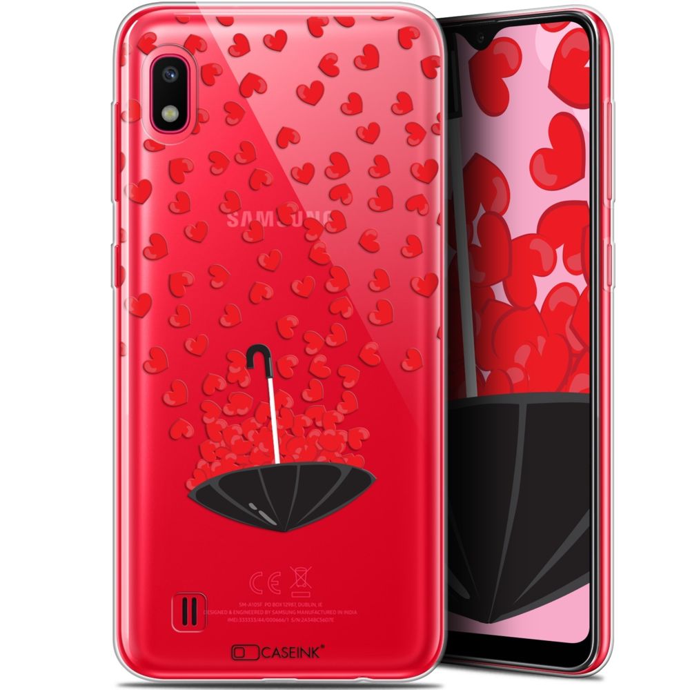 Caseink - Coque Pour Samsung Galaxy A10 (6.2 ) [Gel HD Collection Love Saint Valentin Design Parapluie d'Amour - Souple - Ultra Fin - Imprimé en France] - Coque, étui smartphone