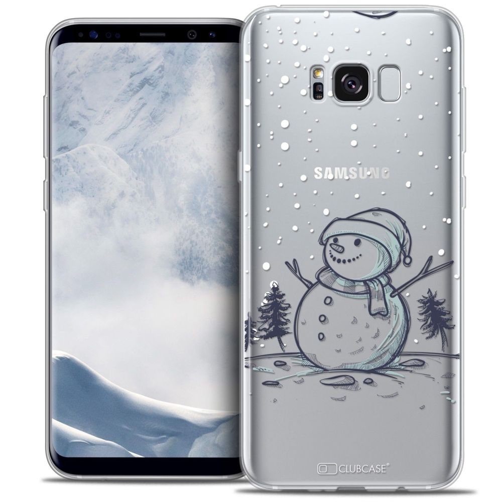 Caseink - Coque Housse Etui Samsung Galaxy S8+/ Plus (G955) [Crystal Gel HD Collection Noël 2016 Design Bonhomme de Neige - Souple - Ultra Fin - Imprimé en France] - Coque, étui smartphone