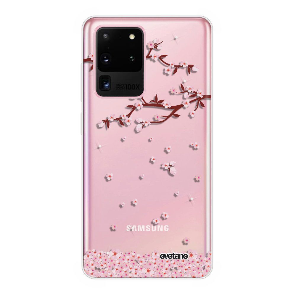 Evetane - Coque Samsung Galaxy S20 Ultra 5G 360 intégrale transparente Chute De Fleurs Ecriture Tendance Design Evetane. - Coque, étui smartphone