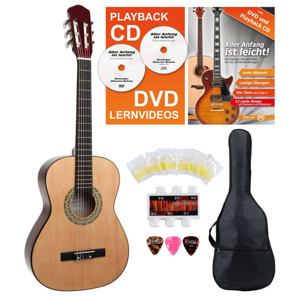 Classic Cantabile - Classic Cantabile Guitare de Concert Acoustic Series AS-851 3/4 Starter Set - Guitares classiques