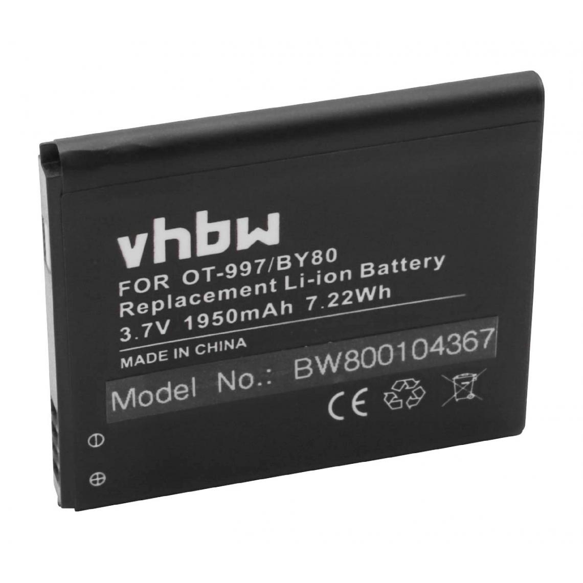 Vhbw - vhbw Batterie compatible avec Alcatel / TLC MW40, MW40CJ, MW40V, MW40VD smartphone (1950mAh, 3,7V, Li-ion) - Batterie téléphone
