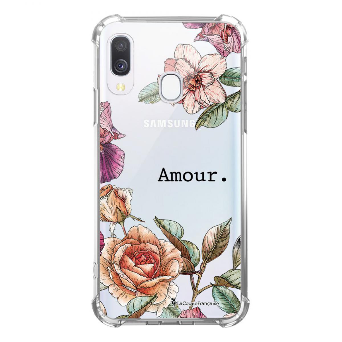La Coque Francaise - Coque Samsung Galaxy A40 anti-choc souple angles renforcés transparente Amour en fleurs La Coque Francaise - Coque, étui smartphone