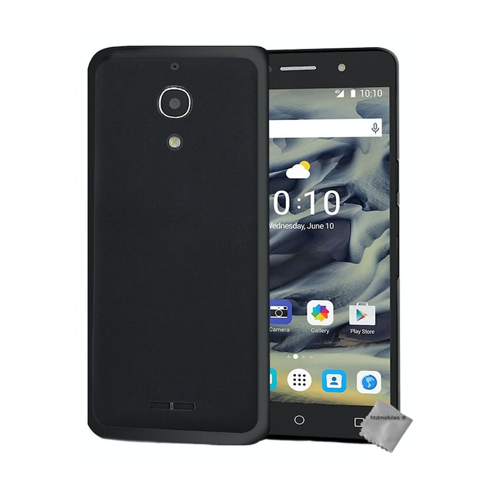 Htdmobiles - Housse etui coque pochette silicone gel fine pour Alcatel One Touch Pixi 4 4G (6.0) + film ecran - NOIR - Autres accessoires smartphone