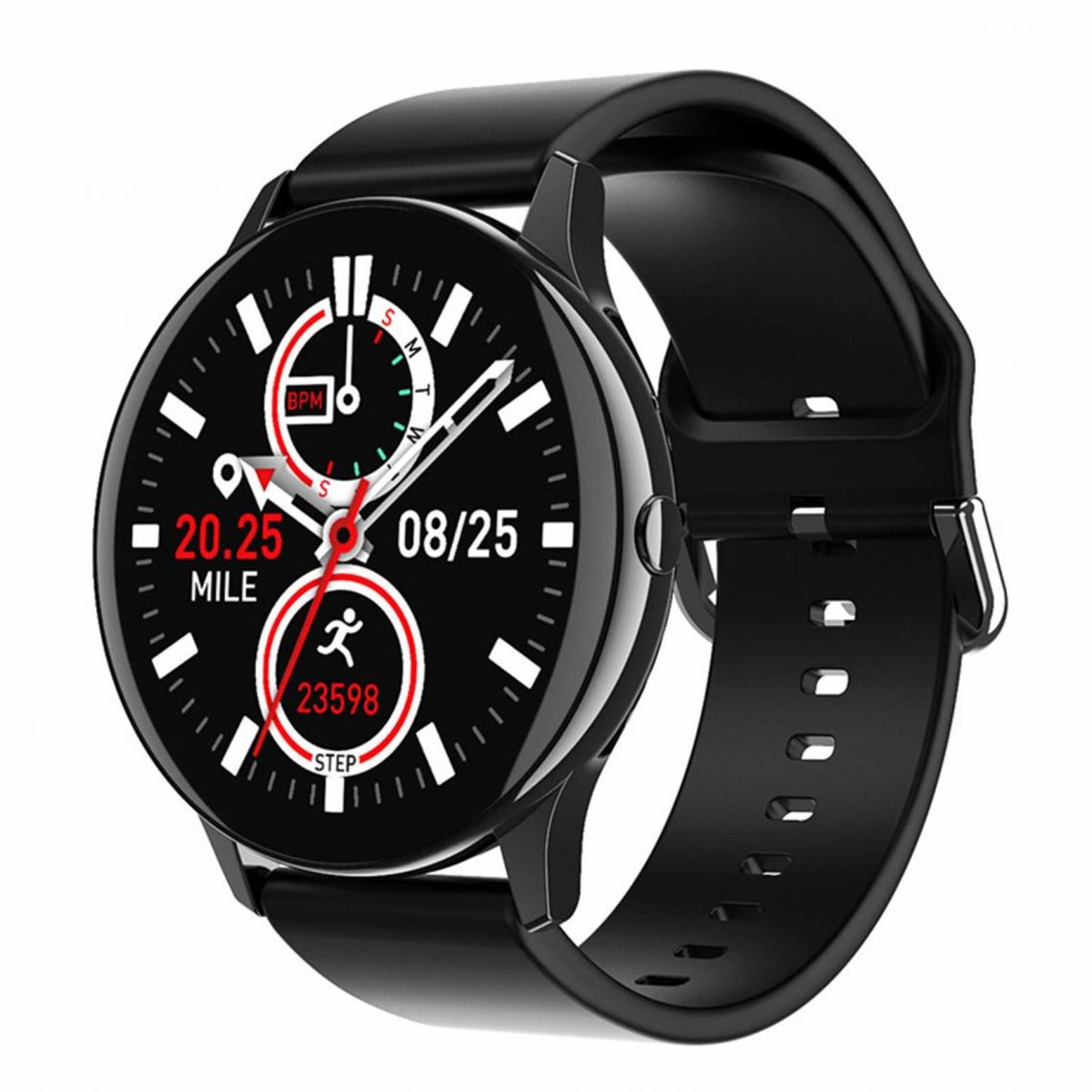 Chronotech Montres - Smart Watches 1.28 Touch Screen Smartwatches IP67 Waterproof Fitness Tackers Bluetooth SmartwatchSleep Heart Rate Calorie Monitor Activity Tracker Wristband(black) - Montre connectée