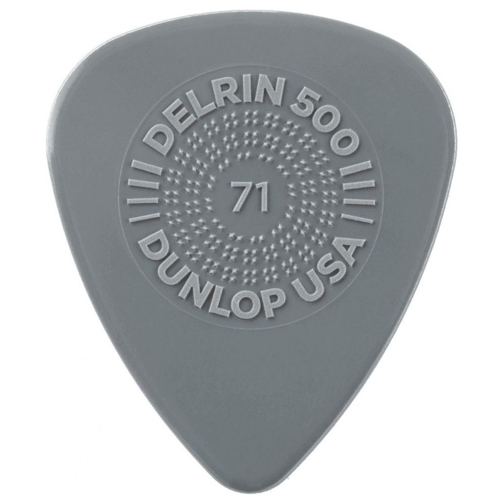 Dunlop - Dunlop 450P071 - 12 médiators Delrin 500 Prime Grip - 0.71 mm - Accessoires instruments à cordes