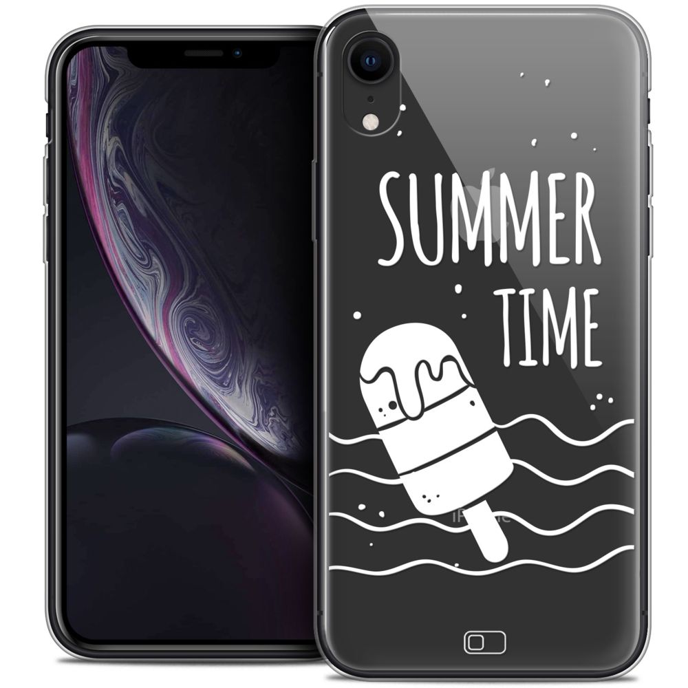 Caseink - Coque Housse Etui Apple iPhone Xr (6.1 ) [Crystal Gel HD Collection Summer Design Summer Time - Souple - Ultra Fin - Imprimé en France] - Coque, étui smartphone