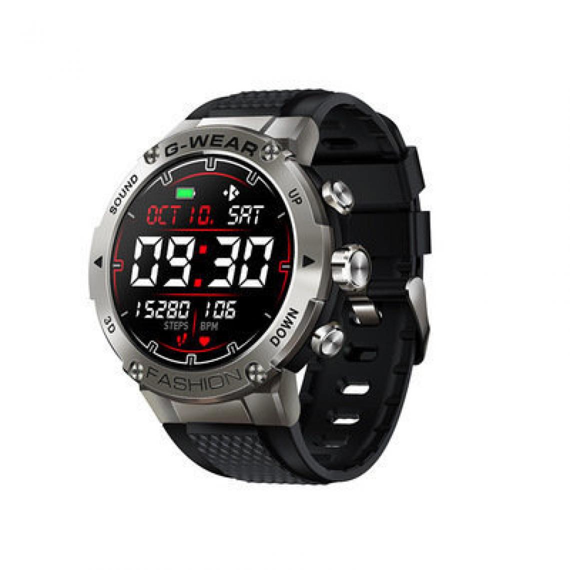 Chronotech Montres - Chronus Smart Watch 1.3 inch Smart Watch Full Digital Sport Watch with Military Grade Standard(Gray) - Montre connectée