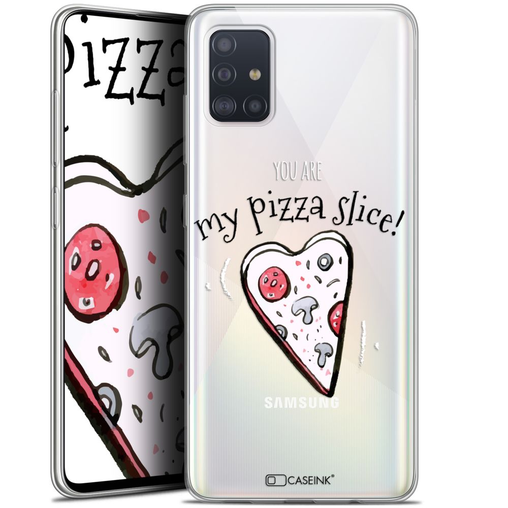 Caseink - Coque Pour Samsung Galaxy A51 (A515) (6.5 ) [Gel HD Collection Love Saint Valentin Design My Pizza Slice - Souple - Ultra Fin - Imprimé en France] - Coque, étui smartphone